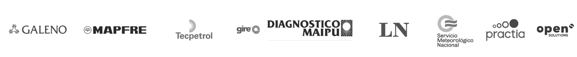 Galeno, Mapfre, Tecpetrol, Gire, Diagnóstico Maipú, La Nación, SMN, Practia, Open Solutions